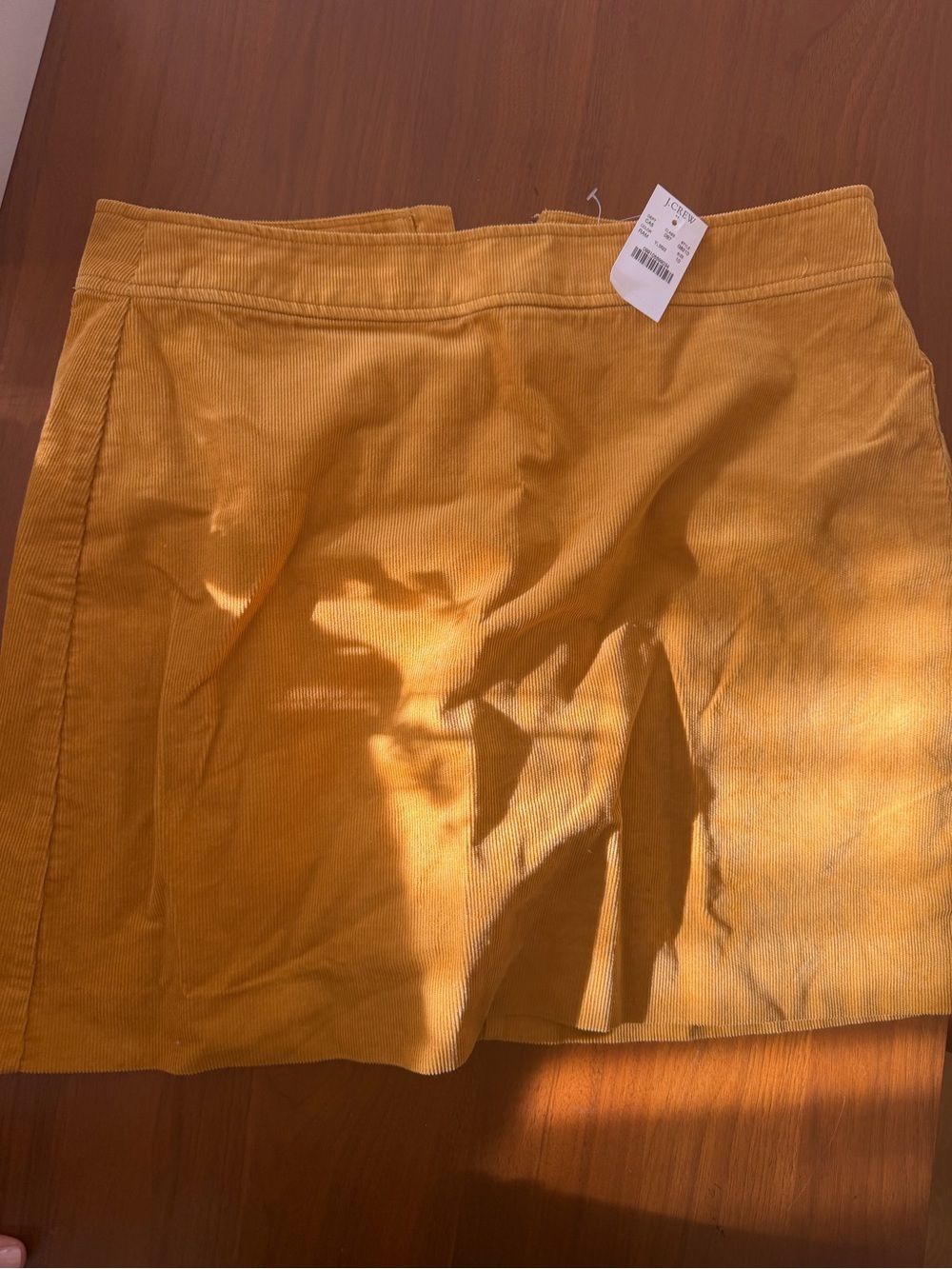 JCrew Size 10 Corduroy Mini Skirt in Mustard - Classic A-Line New With Tags